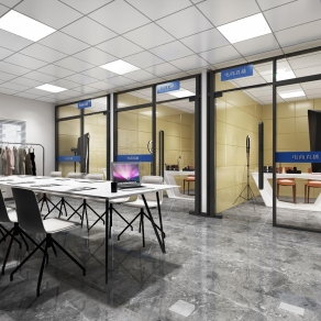 现代直播间3D模型下载